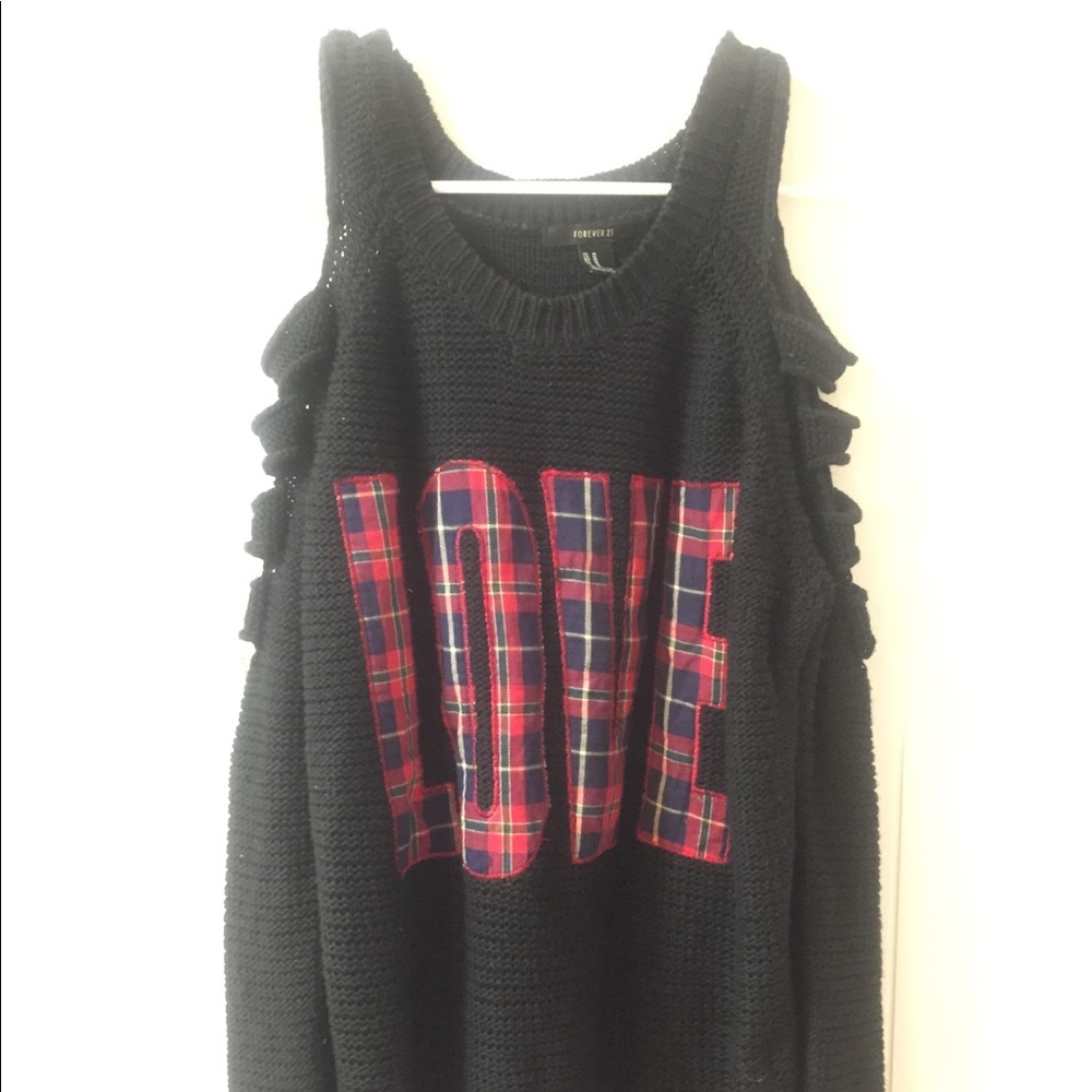 Navy sweater with cut-outs